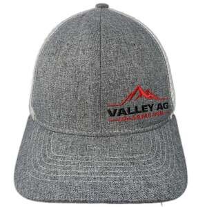 Vie Trucker Hat Gray One Size Mesh Snapback Valley Ag Mountain Logo Agriculture